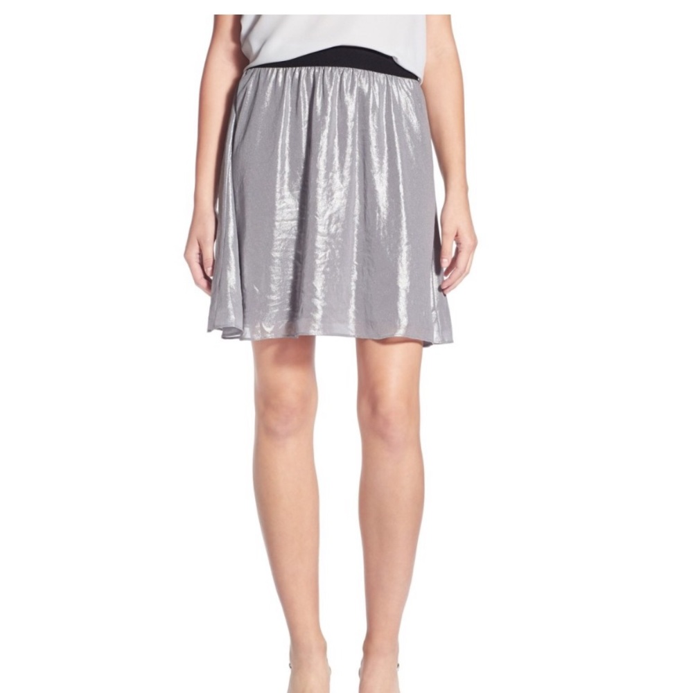 Metallic mini skirt